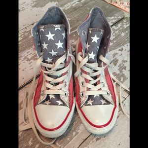 American Flag stars stripes converse all star 5.5